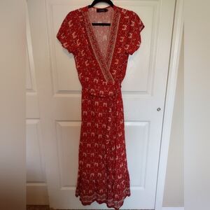 Cotton wrap dress Boho styling